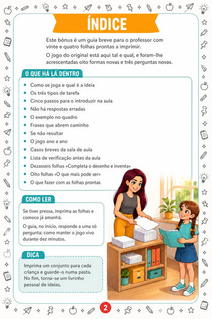 Pensa fora da caixa — página interior